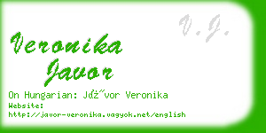 veronika javor business card